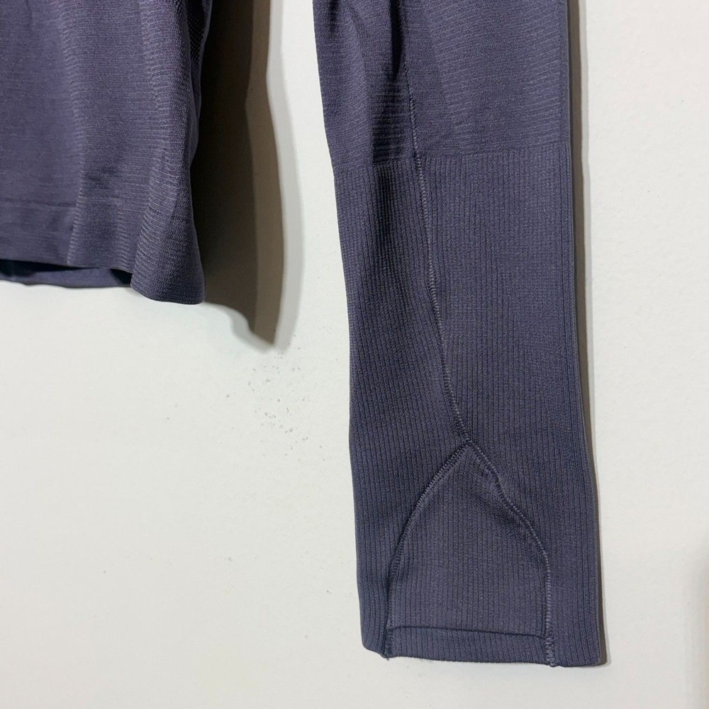 Lululemon Swiftly Tech Long Sleeve Women 2 Purple Good Thumbholes Seamless - Picture 4 of 9